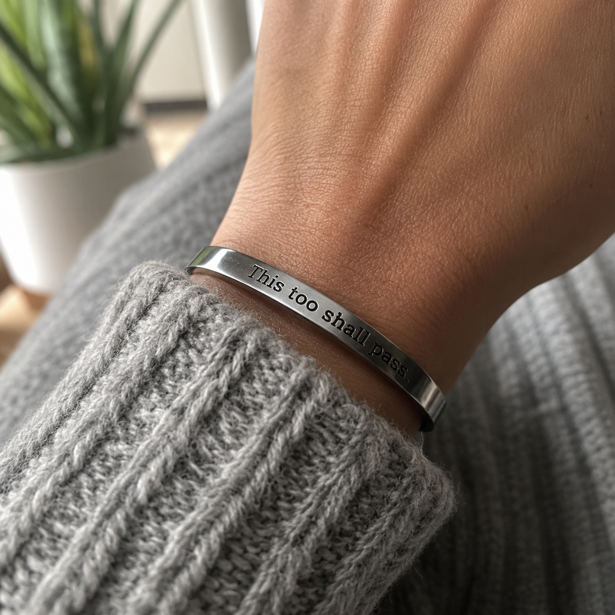 Be Kind Mantra Cuff Bracelet