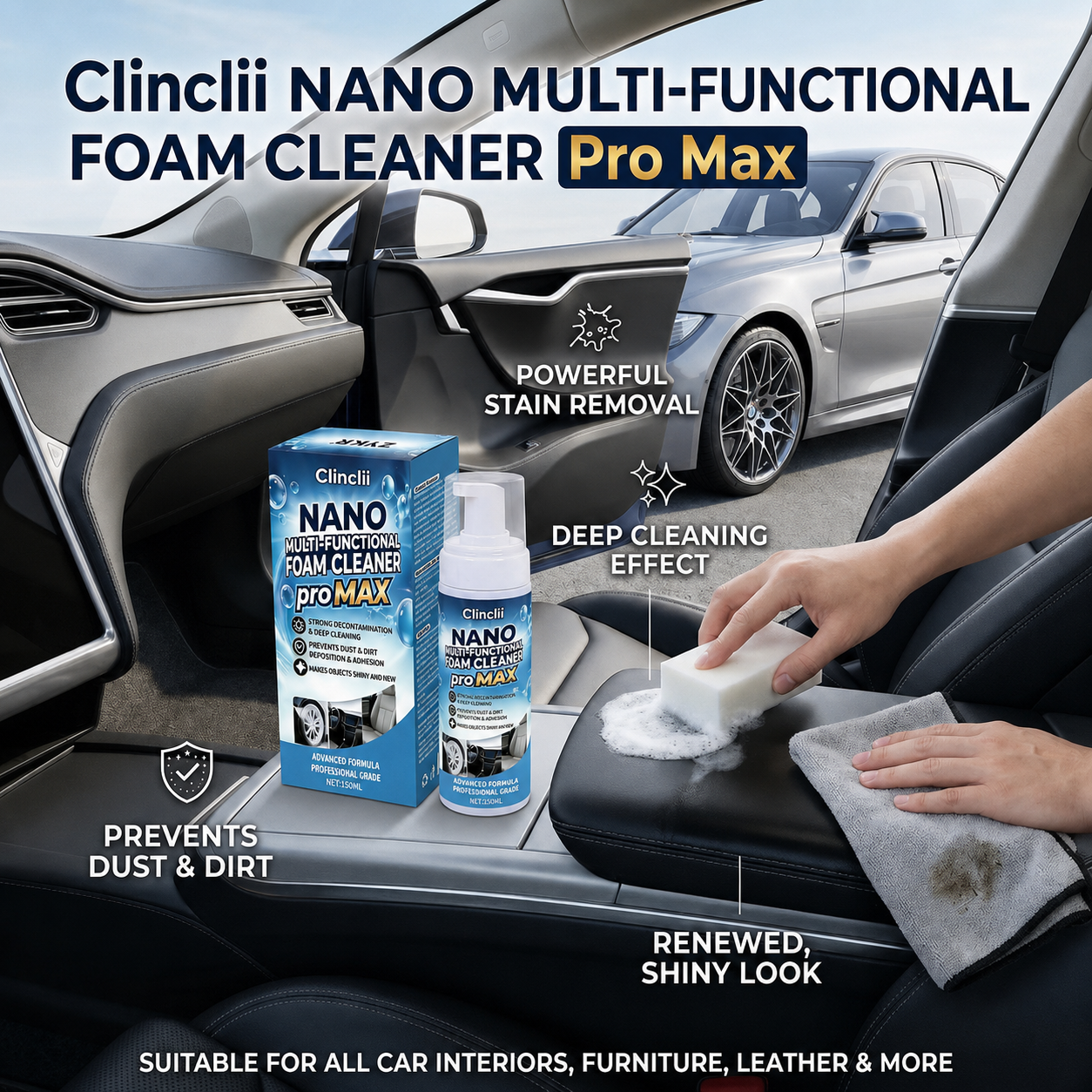🔥Clinclii Nano Multi-Functional Foam Cleaner