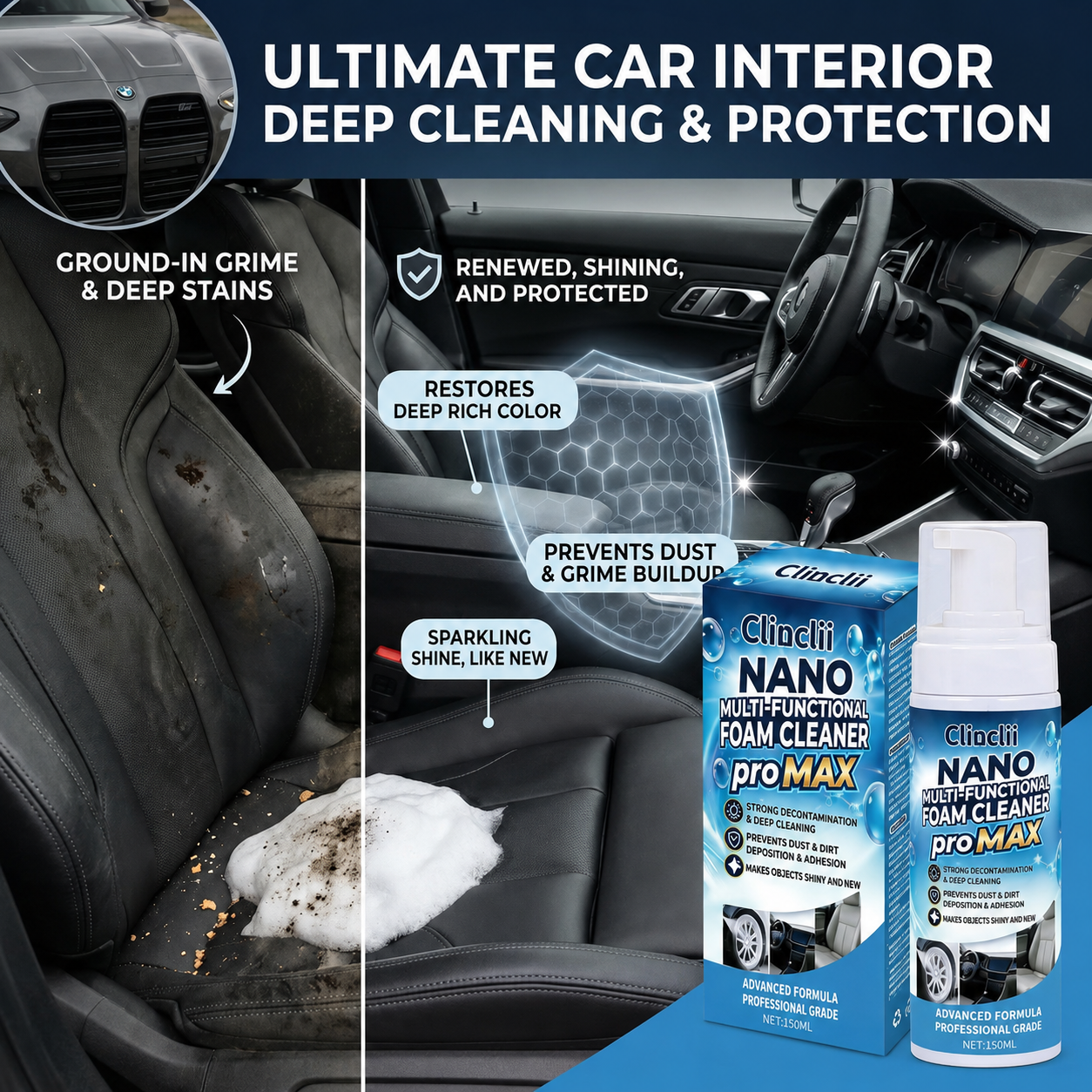 🔥Clinclii Nano Multi-Functional Foam Cleaner