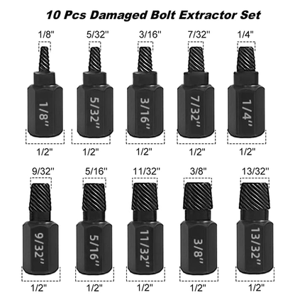 10PCS Broken Screw RemoverKit