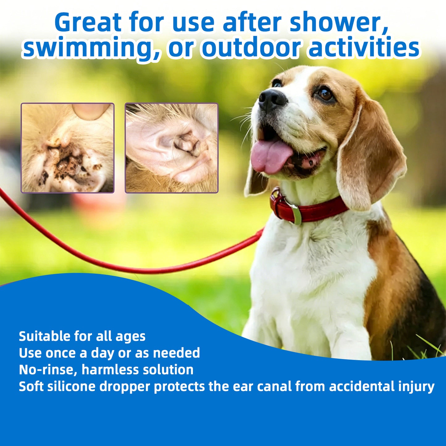 Gentle Pet Ear Wash | Odor-Free Cleaning for Dogs & Cats