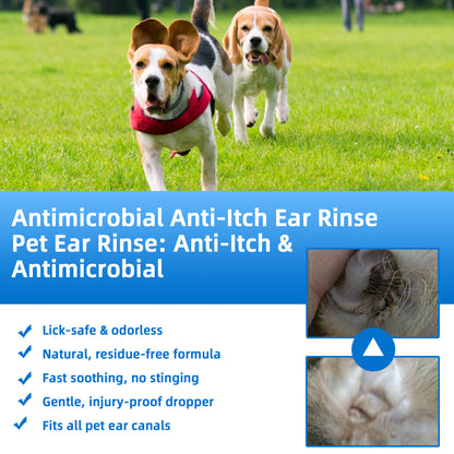 Gentle Pet Ear Wash | Odor-Free Cleaning for Dogs & Cats