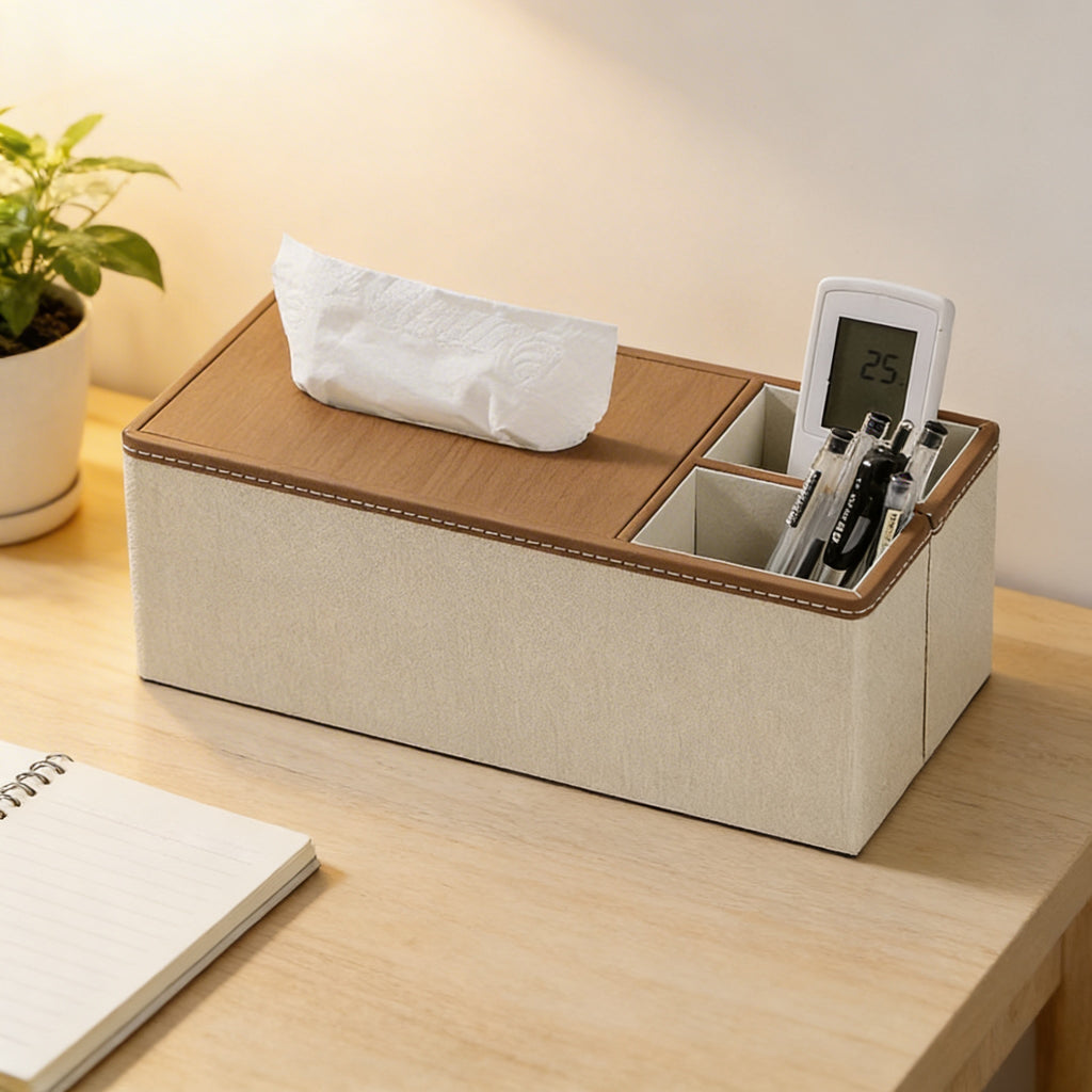 Desktop Tissue Box Organizer