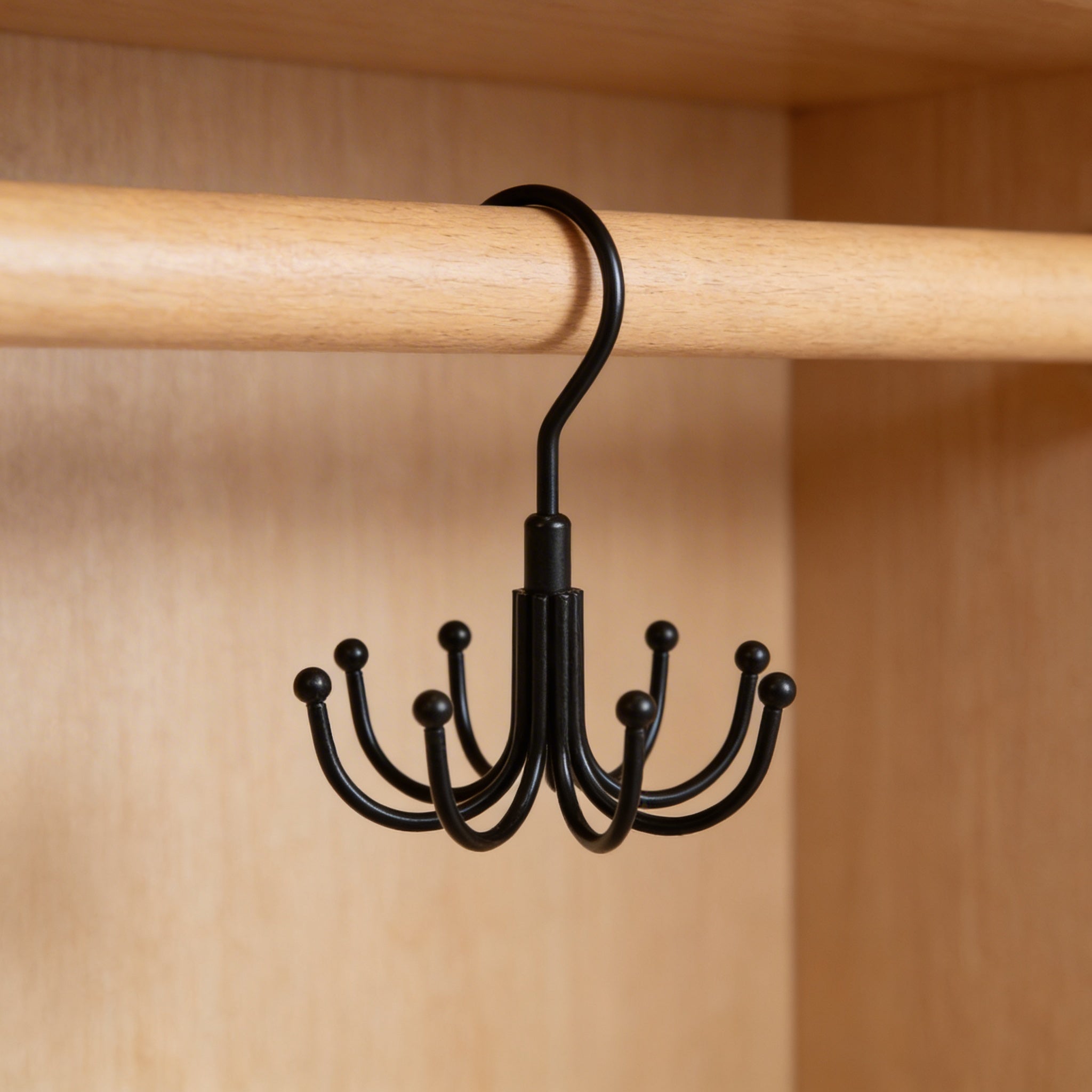 Rotating 8-Hook Metal Storage Hanger