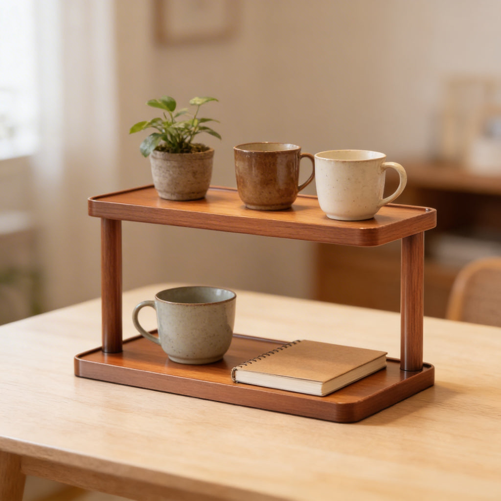 2-Tier Desktop Cup Storage Rack